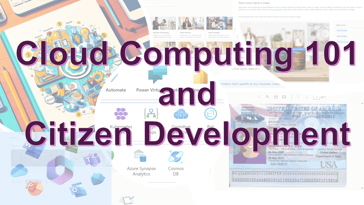 Cloud Computing 101 and Citizen Development